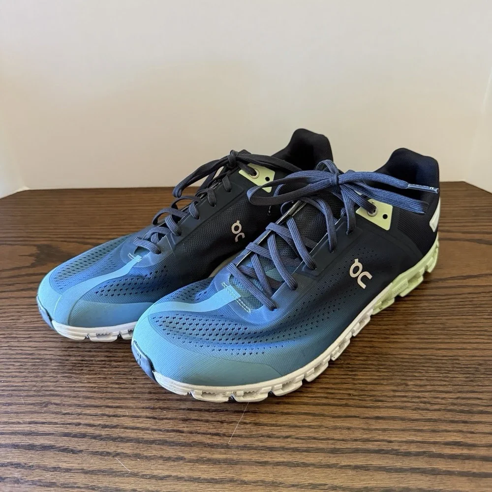 On Running Shoes Men's Blue Mesh CloudTec Road Sneakers 35.99034 Size 11.5